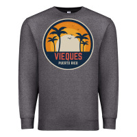 Charcoal Heather Vieques Puerto Rico Premium Sweatshirt - minhPixels