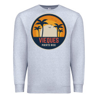 Heather Grey Vieques Puerto Rico Premium Sweatshirt - minhPixels