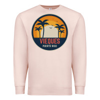 Pale Pink Vieques Puerto Rico Premium Sweatshirt - minhPixels