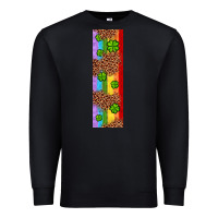 Black St. Patrick's Day Western Shamrock Leopard Rainbow Premium Sweatshirt - Artiststas