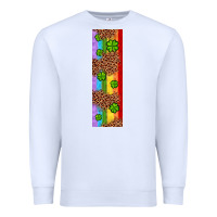 White St. Patrick's Day Western Shamrock Leopard Rainbow Premium Sweatshirt - Artiststas