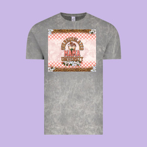 Oversimulated Mama University Vintage Tee Designed By Tumblerdesignbyshophia