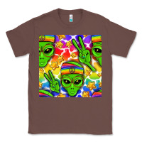 Chestnut Pride LGBTQ+ aliens and stars with rainbow Classic Tee - NancyCooperArtShop
