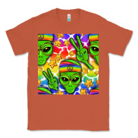 Copper Pride LGBTQ+ aliens and stars with rainbow Classic Tee - NancyCooperArtShop