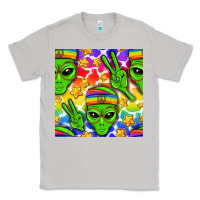 Moon Dust Pride LGBTQ+ aliens and stars with rainbow Classic Tee - NancyCooperArtShop