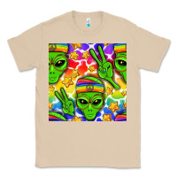Mushroom Pride LGBTQ+ aliens and stars with rainbow Classic Tee - NancyCooperArtShop