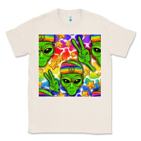 Natural Pride LGBTQ+ aliens and stars with rainbow Classic Tee - NancyCooperArtShop