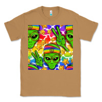Toasted Coconut Pride LGBTQ+ aliens and stars with rainbow Classic Tee - NancyCooperArtShop