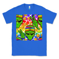 True Royal Pride LGBTQ+ aliens and stars with rainbow Classic Tee - NancyCooperArtShop