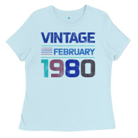 Baby Blue Vintage February 1980 Ladies Tee - Bettercallsaul