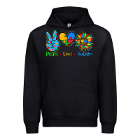 Black peace love autism Urban Hoodie - AdoDesignShop