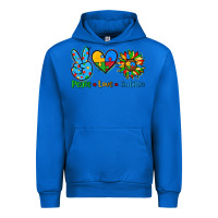 Cobalt peace love autism Urban Hoodie - AdoDesignShop
