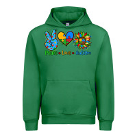 Emerald peace love autism Urban Hoodie - AdoDesignShop