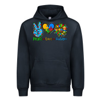 Navy peace love autism Urban Hoodie - AdoDesignShop