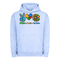 Pigment Grape Ice peace love autism Urban Hoodie - AdoDesignShop