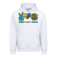 White peace love autism Urban Hoodie - AdoDesignShop