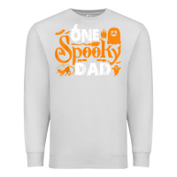 Dove Grey one spooky dad funny cat boo dad halloween costume design t shirt Premium Sweatshirt - minhPixels