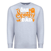 Heather Grey one spooky dad funny cat boo dad halloween costume design t shirt Premium Sweatshirt - minhPixels