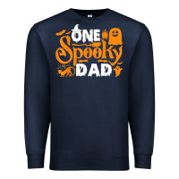 Navy one spooky dad funny cat boo dad halloween costume design t shirt Premium Sweatshirt - minhPixels