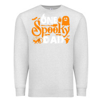 Oatmeal Heather one spooky dad funny cat boo dad halloween costume design t shirt Premium Sweatshirt - minhPixels