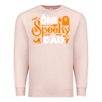 Pale Pink one spooky dad funny cat boo dad halloween costume design t shirt Premium Sweatshirt - minhPixels
