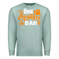 Seafoam one spooky dad funny cat boo dad halloween costume design t shirt Premium Sweatshirt - minhPixels