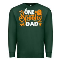 Sports Green one spooky dad funny cat boo dad halloween costume design t shirt Premium Sweatshirt - minhPixels