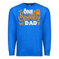 True Royal one spooky dad funny cat boo dad halloween costume design t shirt Premium Sweatshirt - minhPixels