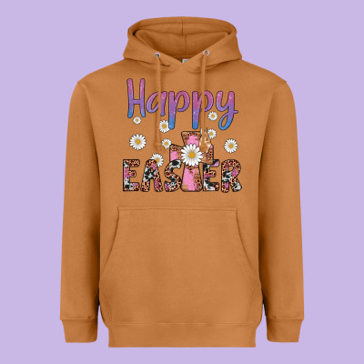 Happy Easter Cross Heavyweight Hoodie Designed By Artiststas