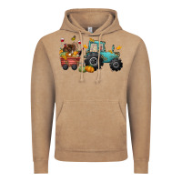 Vintage Coffee thanksgiving tractor Vintage Hoodie - CowGirlArtShop
