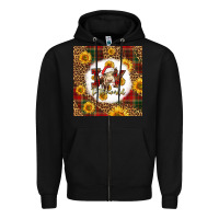 Black joy to the world christmas cow Zipper Hoodie - LillyAllenDesigns