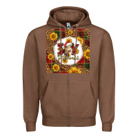 Chestnut joy to the world christmas cow Zipper Hoodie - LillyAllenDesigns