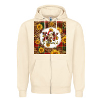 Sandshell joy to the world christmas cow Zipper Hoodie - LillyAllenDesigns