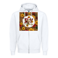 White joy to the world christmas cow Zipper Hoodie - LillyAllenDesigns