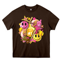 Chocolate Brown retro softball Heavy Core Tee - Artiststas