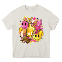 Cream retro softball Heavy Core Tee - Artiststas
