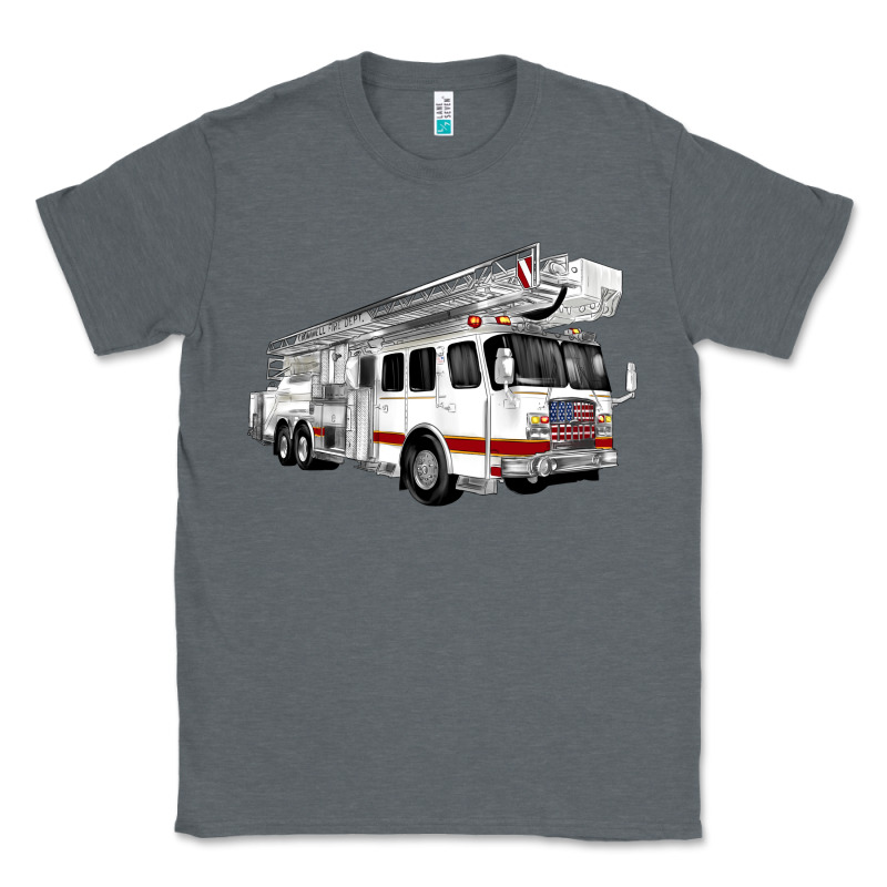 White Fire Truck Classic Tee by Artiststas | Teevron