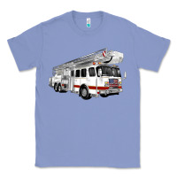 Colony Blue White Fire Truck Classic Tee - Artiststas