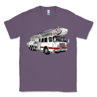 Lavender White Fire Truck Classic Tee - Artiststas