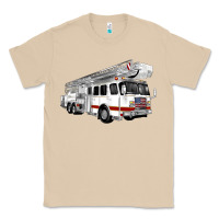 Mushroom White Fire Truck Classic Tee - Artiststas