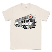 Natural White Fire Truck Classic Tee - Artiststas