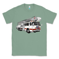 Sage White Fire Truck Classic Tee - Artiststas