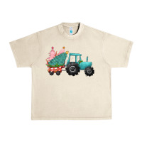 Sandshell Christmas tree tractor Urban Heavy Tee - CowGirlArtShop