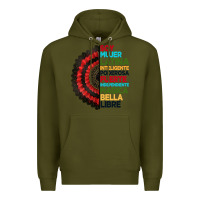 Army Green hispanic heritage month hand fan Premium Hoodie - BundleAndBundleShop