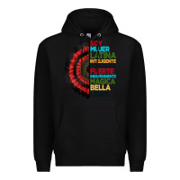 Black hispanic heritage month hand fan Premium Hoodie - BundleAndBundleShop
