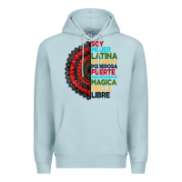 Blue Mist hispanic heritage month hand fan Premium Hoodie - BundleAndBundleShop