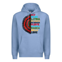 Colony Blue hispanic heritage month hand fan Premium Hoodie - BundleAndBundleShop