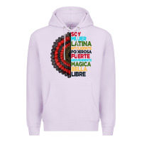 Lilac hispanic heritage month hand fan Premium Hoodie - BundleAndBundleShop
