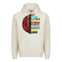 Oatmeal Heather hispanic heritage month hand fan Premium Hoodie - BundleAndBundleShop