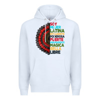 White hispanic heritage month hand fan Premium Hoodie - BundleAndBundleShop